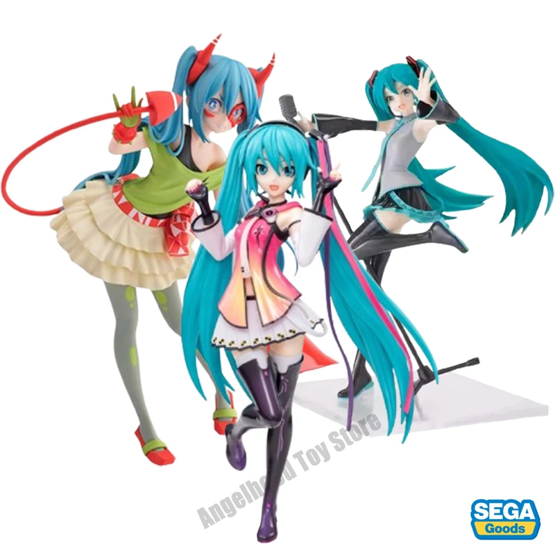 Original New Hatsune Miku Diva X Figurizm A De:Monstar T.R Pvc Mega 39’S Figure Anime Collection Model Statue Doll Toy Xmas Gift