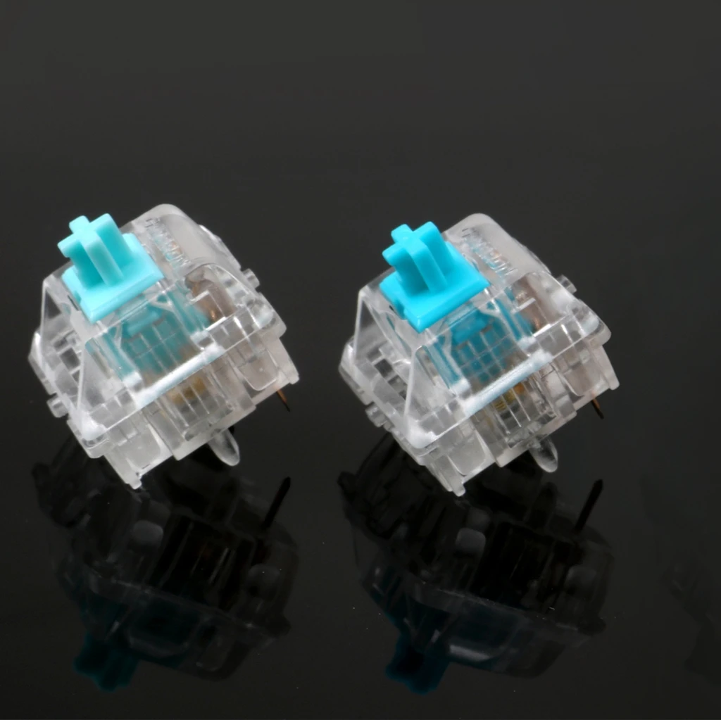 Zealios Zilent V2 كتم الأزرق التبديل اللمس مفاتيح لوحة المفاتيح الميكانيكية 5pin Gateron شفاف RGB محور الجسم