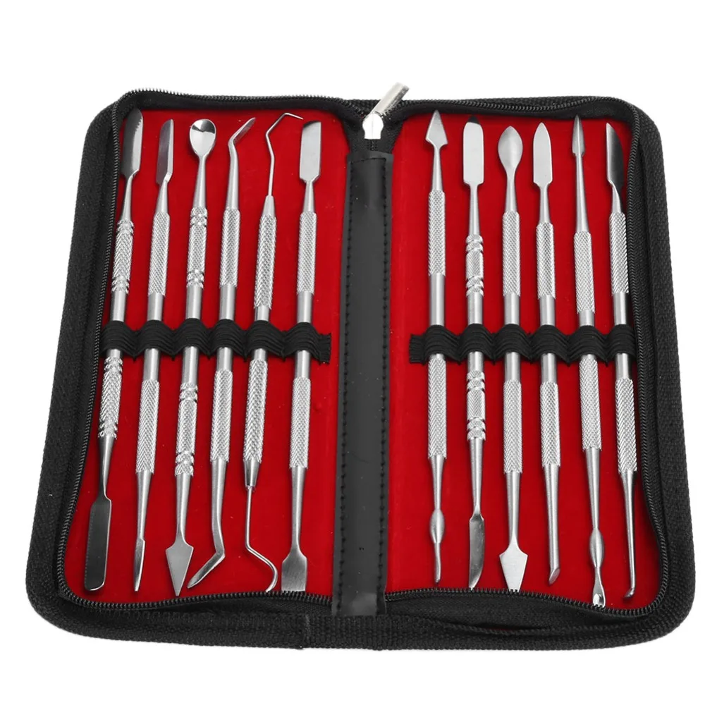 

12 Pcs Professional Stainless Steel Wax Carvers Set 12 Pieces Clay Carving Tool Sculpting Tools Clay Sculpting