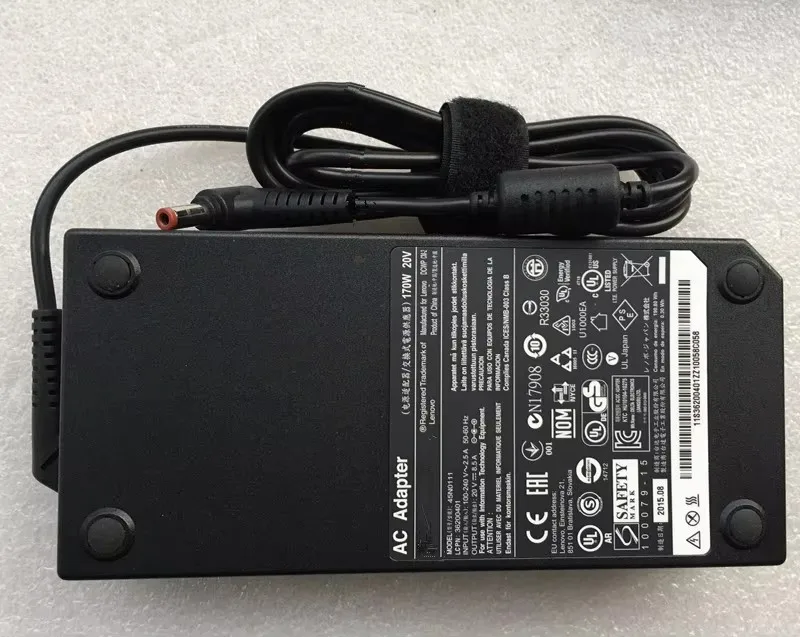 Adaptador de fuente de alimentación para ordenador portátil, 20V, 8,5a, 170W, 45N0111, 36200401, para Lenovo IdeaPad Y560, Y500, Y510P, Y410P, 45N0516, 45N0113, OEM