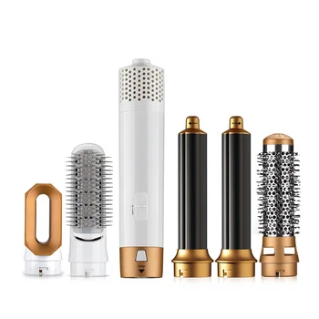 Image 5 In 1 Hair Blower Brush Hot Air Styler Comb One Step Hair dryer Electric Blowing Hair Dryer Auto Curling Iron