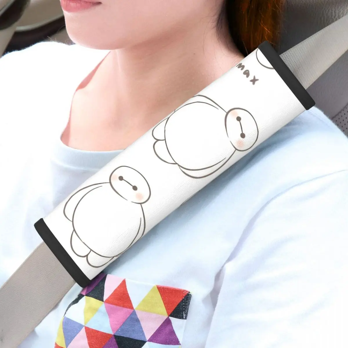 وسادات كتف لأشرطة مقعد السيارة Big Hero 6 Baymax، أغطية حزام الأمان المريحة لشاحنة السيارة