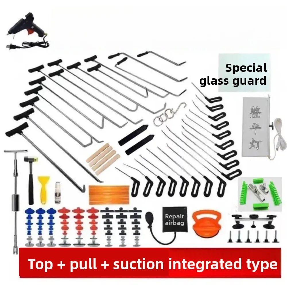33 Crowbars Car Dent Repair Tool Kit Crowbar Hail Dent Concave Convex Hook Paintless Professional