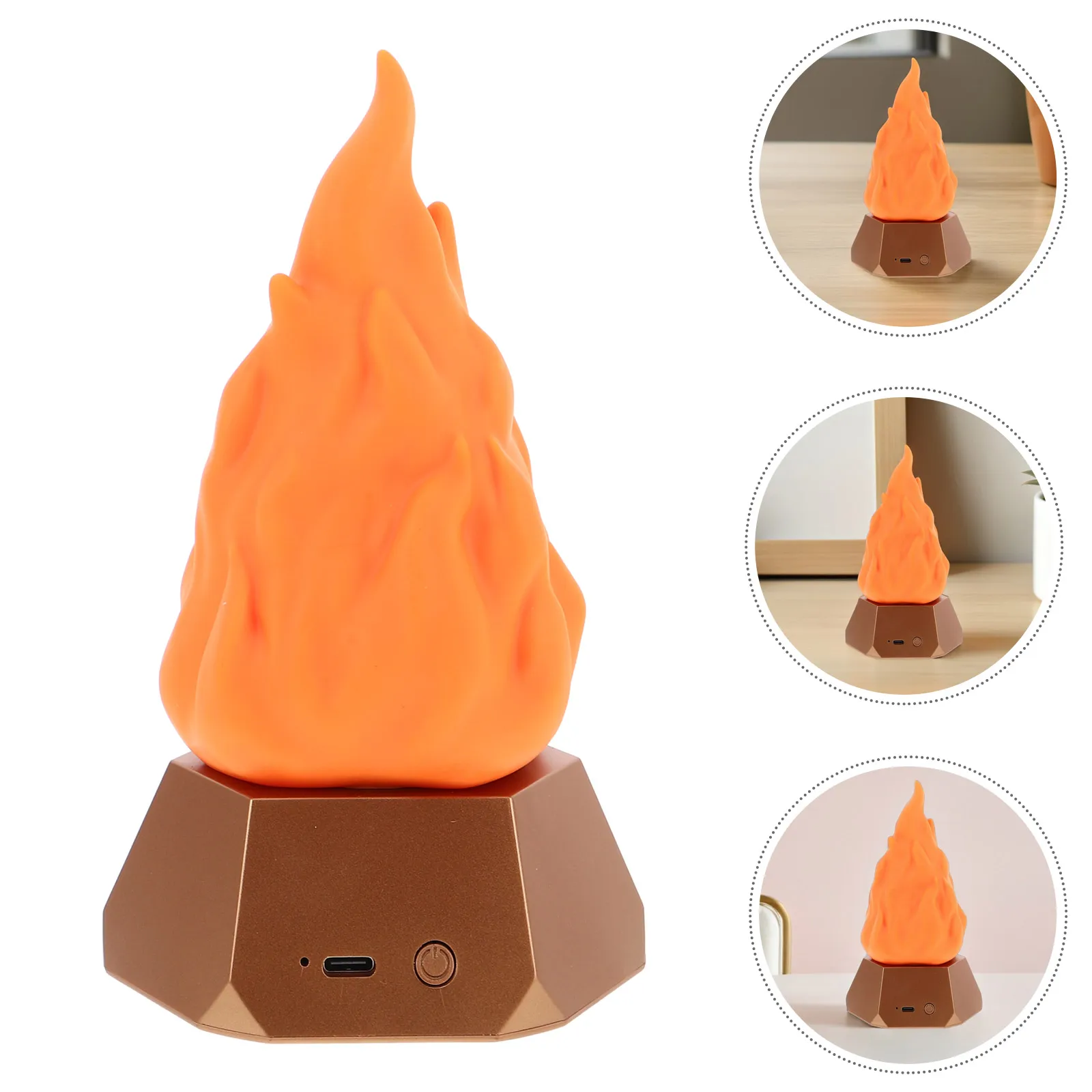 

Simulated Flame Lamp Light Flickering LED Fire Effect Adjustable Brightness Waterproof Halloween Party for Indoor