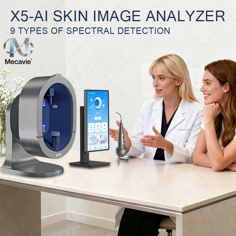 X5 Pro AI Skin Analyzer Full Body Multi Spectral Scan Machine 21.5 Inch Large Screen UV Dermatology Analyzer For Beauty Salon