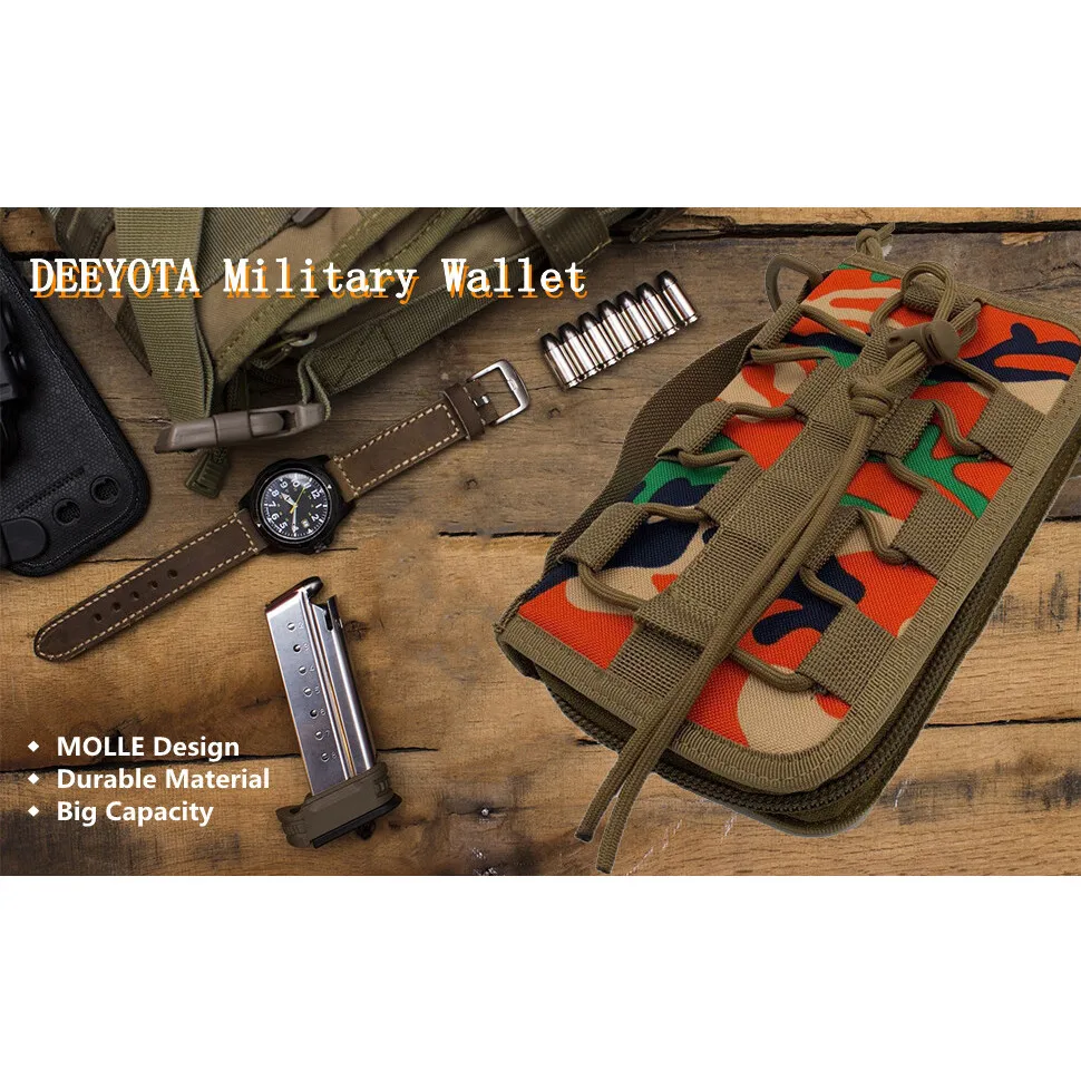 Открытый тактический кошелек, держатель для удостоверений личности, сумки, военный органайзер для кредитных карт MOLLE