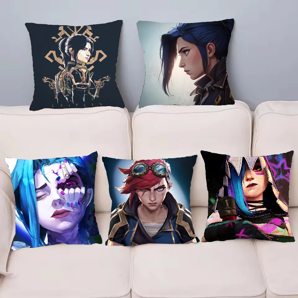 Caitlyn Jinx A-Arcane 2 Pillow Case Soft Cushion Cases for Farmhouse Sofa Decor Home Decorations and Protector Pillow Case