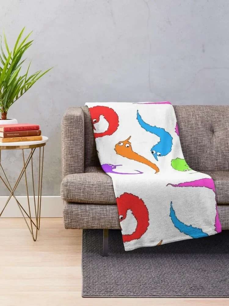 worm on a string party Throw Blanket Bed linens Fashion Sofas Bed covers Blankets For Bed Blankets