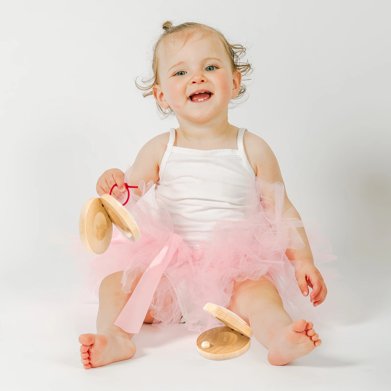 4 ชิ้นทนทานไม้ Clappers เครื่องดนตรีเครื่องกระทบของเล่นของขวัญการศึกษาสําหรับเด็ก