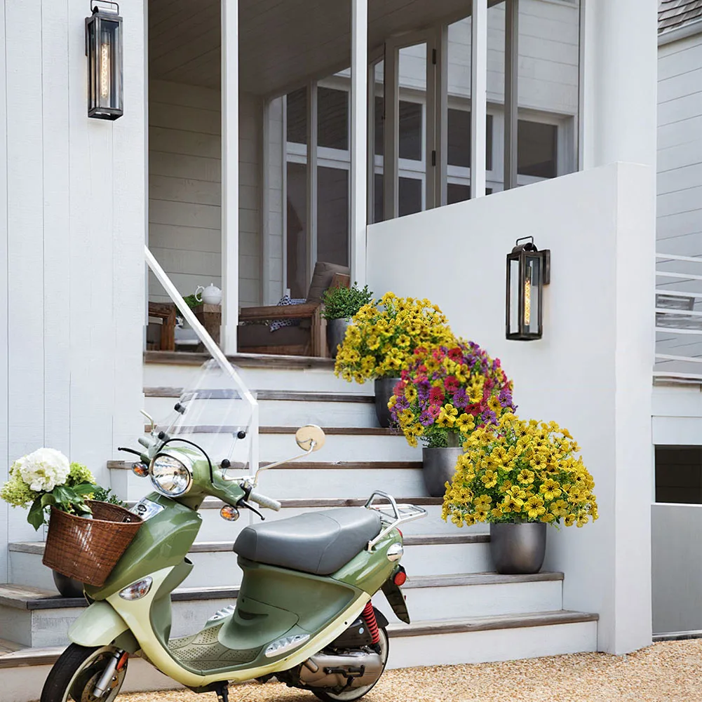 

Garden Patio 35cm Artificial Flowers Easy Installation Ground Stake Flowers Garden Outdoor Decor Easy Installation