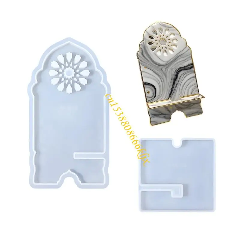 قالب حامل الهاتف السيليكون مع تصميم قابل للفصل وموانئ شحن لإكسسوارات صياغة راتنج DIY 066C #3