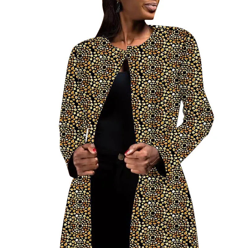 New Arrivals Blazer das Mulheres Jaqueta Casual Ankara Moda Orignal Design Africano Imprimir Cardigan Casacos Curtos Outerwear