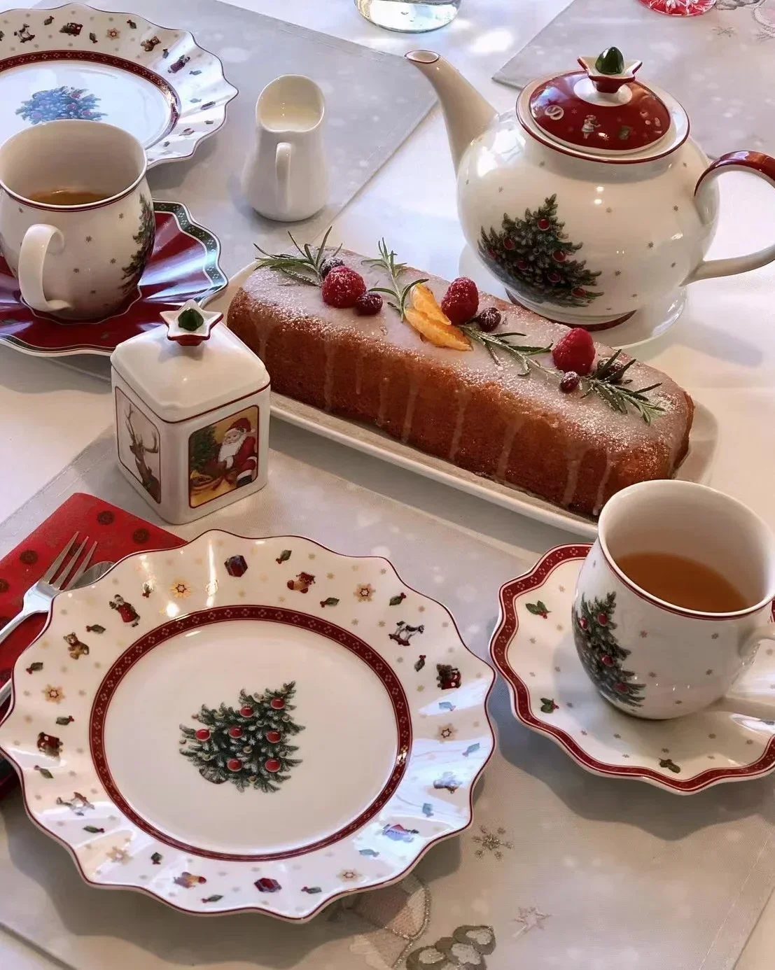 German Weibao Tableware in-Glaze Decoration Christmas Series Toy Joy Mug Bowl Western Cuisine Plate Salad Dish Dessert Plate