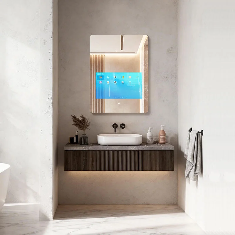 Smart Rectangle Magic Android OS Bluetooth WiFi Modern Luxury Bathroom Bedroom Dining LED TV Display Salon Hotel Home Decoration