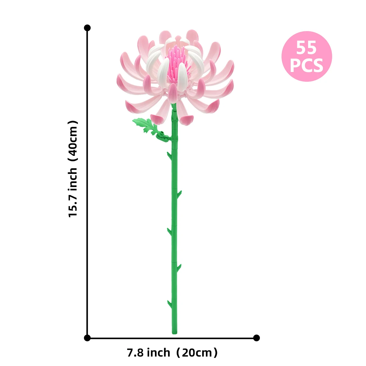 Bloemenboeket Bouwstenen MOC DIY Roos Tulp Lelietje-van-dalen Stenen Kit, Bureaudecoratie Verjaardag Valentijnscadeau