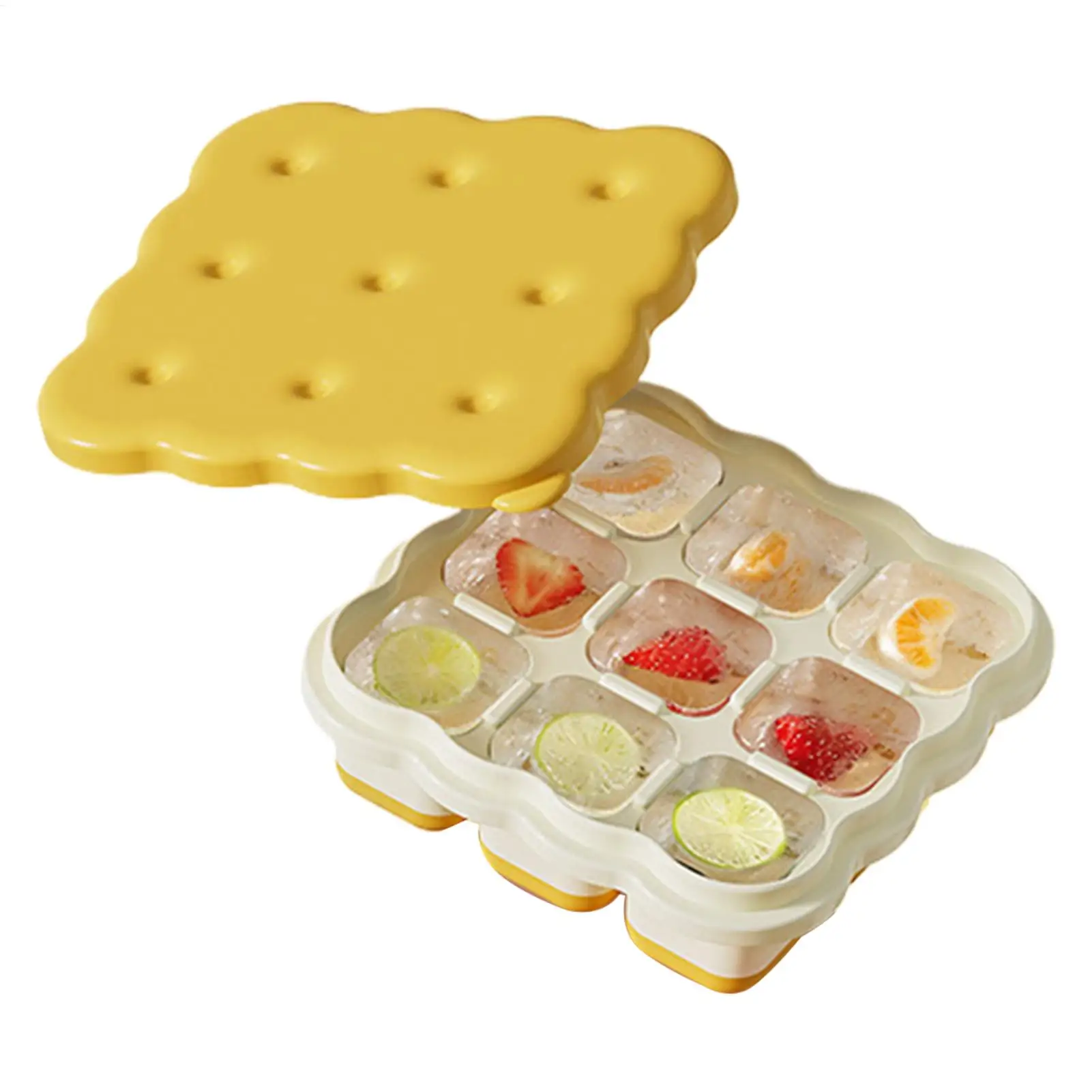 Soft Rubber Ice Cubes Tray Square Ice Mold Square Reusable Silicone Ice Tray Molds For Freezer, Round Ice Cubes Kitchen Bar Tool