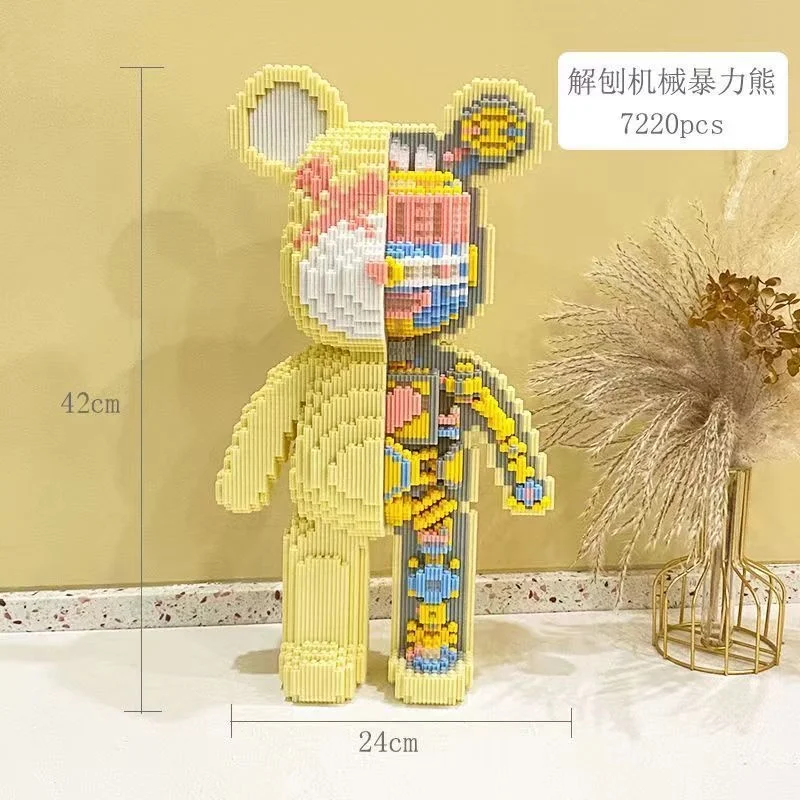 Large Series Violents Bear Building Blocks Assembled Toys DIY Adult Educational Children\'s Toys Birthday Gift Model Dolls Toys