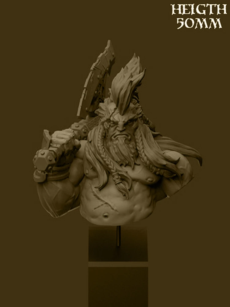 1/12 50mm alte Krieger Büste Harzfigur Modellbausätze Miniatur gk Demontage unbemalt