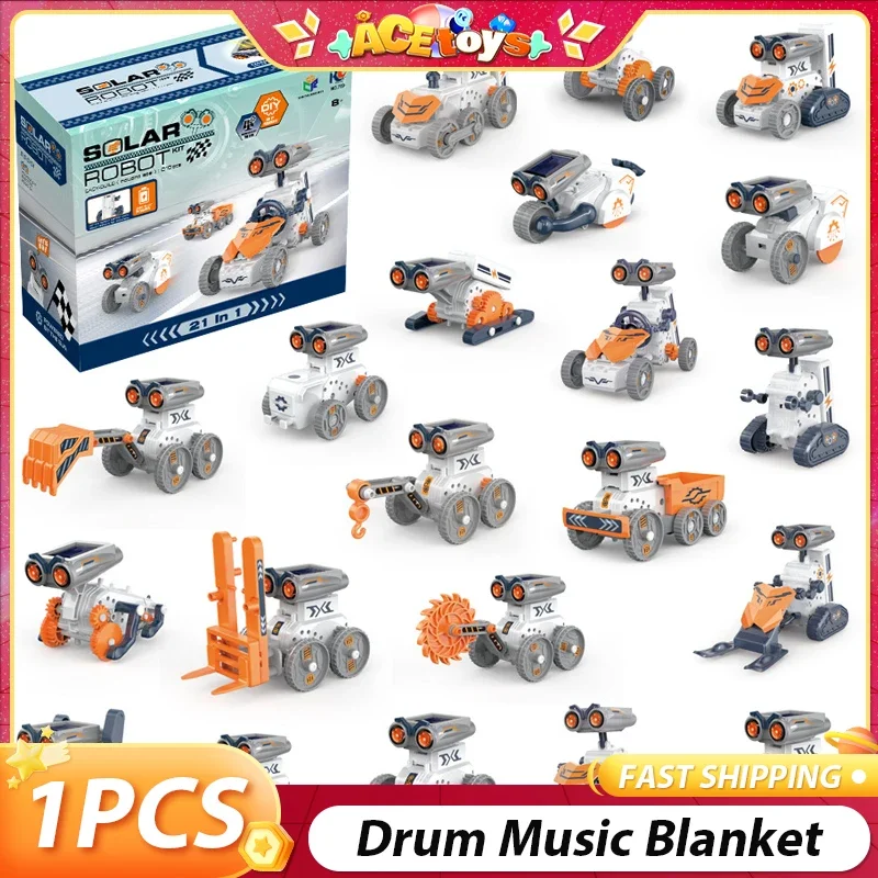 Zabawki do samodzielnego montażu Robot z podwójnym napędem słonecznym Wczesna edukacja Najlepsze prezenty Elektryczne zabawki edukacyjne 2 w 1 dla dzieci