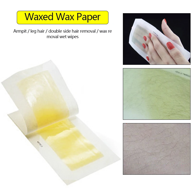 100pcs=50sheets Summer Hair Removal Wax Strips Face Armpit Leg Arm Epilator Double Sided Hair Remove Wax Paper Rolls Waxing