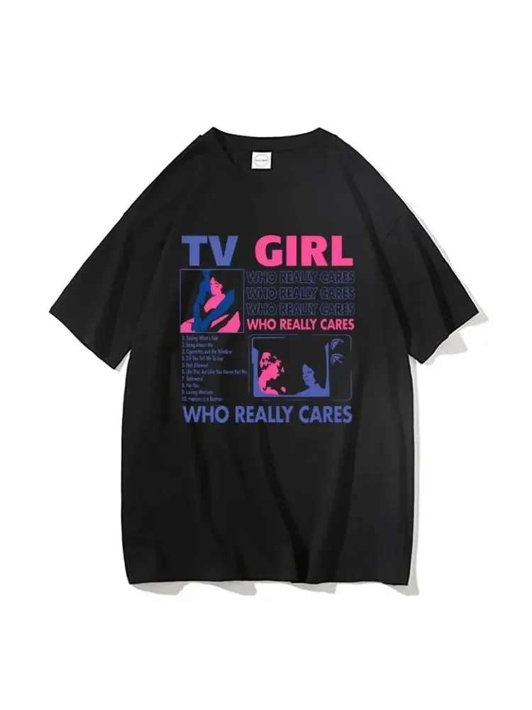 Men Women Hip Hop Oversized Tshirt Trend Tv Girl Lovers Rock Song Print T-shirt Short Sleeve T Shirt Streetwear Tops Tee