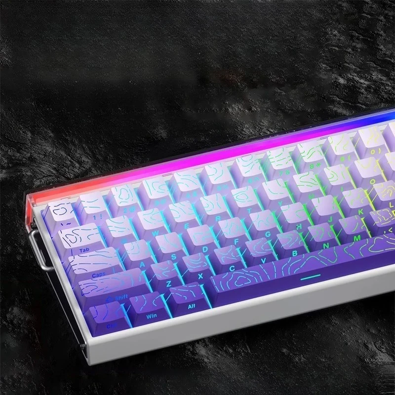 2027 Line Gradient Side Shine Through Keycaps Cherry Profile PBT Custom Keycaps for 60% 65% 75% 96% 98% 100% Mechanical Keyboard