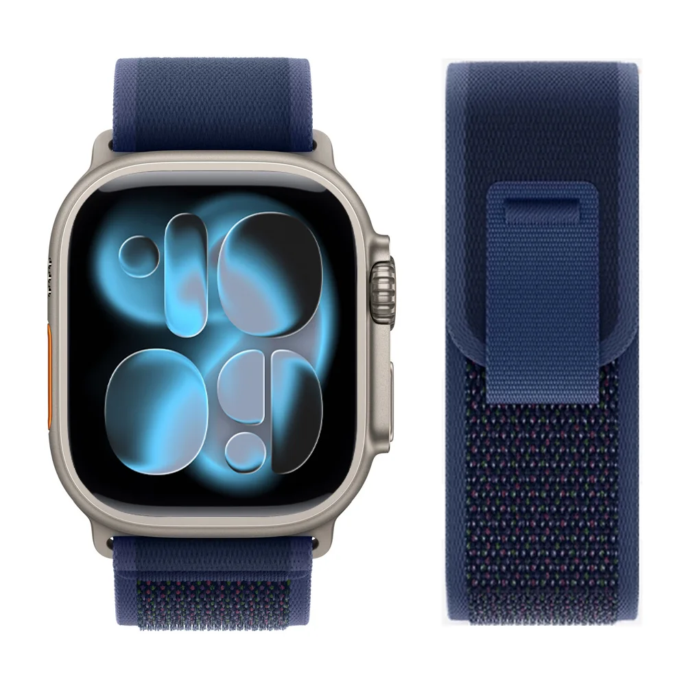 Nylon do zegarka Apple Watch Ultra 2 opaska 49 mm 44 mm 40 mm 45 mm 41 mm 38 mm 42 mm 44 45 49 mm bransoleta iWatch seria 9 7 6 5 4 3 se 8 pasek