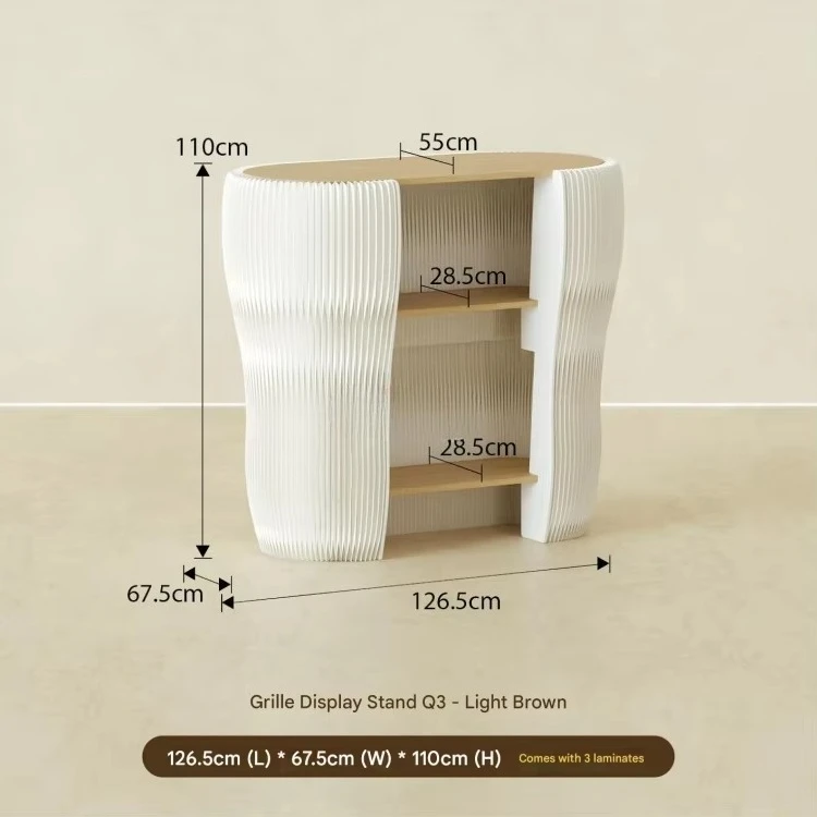 * Commercial Grid Display Stand Product Showcase Paper Material Window Display Rack