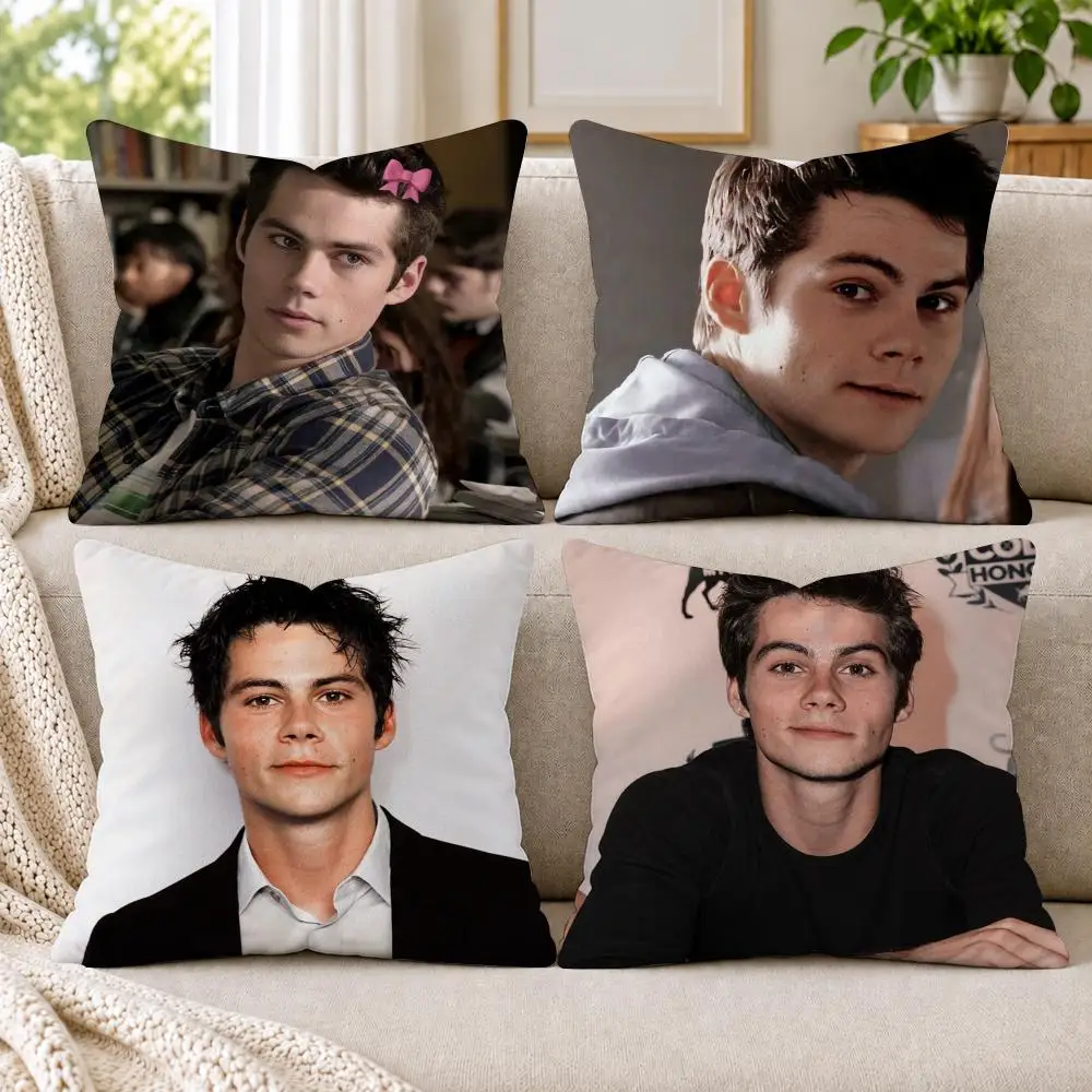 D-Dylan O Brien Cushion Cover Short Plush Double-Sided Printing Sofa Bedroom Pillow Case Aesthetic Home Decor