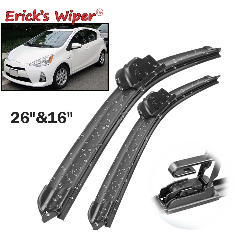 Erick\'s Wiper Front Wiper Blades For Toyota Prius C + Plus 2012 - 2021 Windshield Windscreen Clean Window Rain Brushes 26\