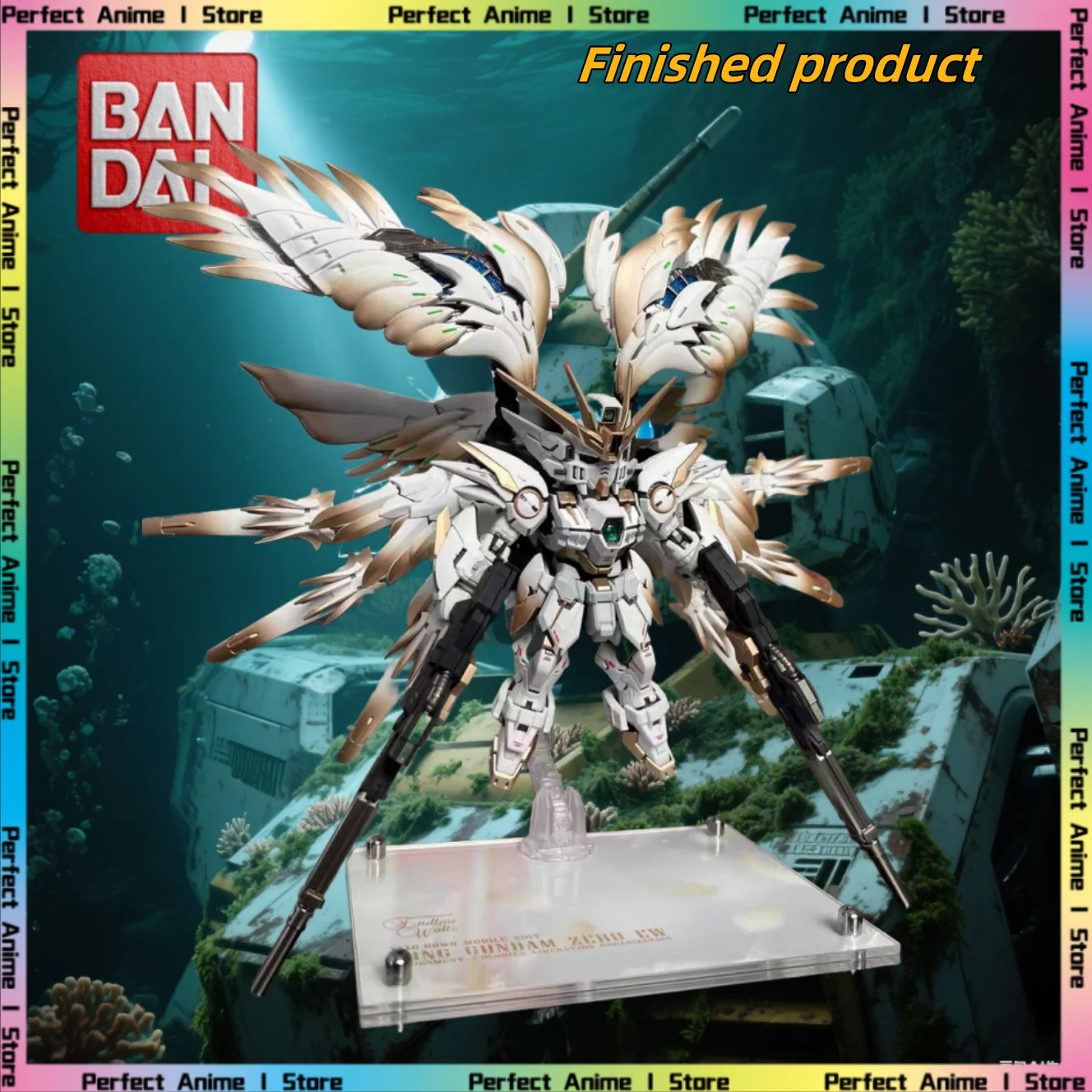

Bandai Готовый MGSD Flying Wing Zero EW Blasting Golden Snow Girl Изменение цвета Модель OEM Пользовательская сборка завершена
