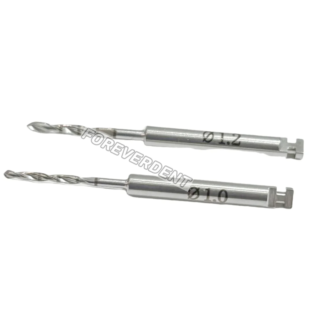 Dental Pre-Hole Drill Implant Drills Black Coil Guide Depth Prebored Hole Dia-1.0mm/1.2mm