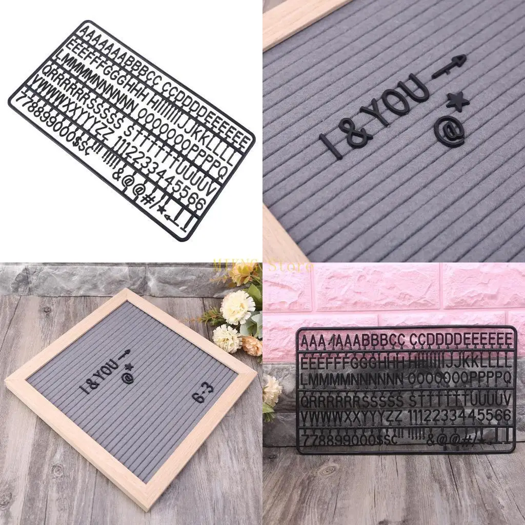 تتضمن مجموعة شخصيات لوحة اللباد أرقامًا ورموزًا وحروفًا مقطوعة مسبقًا مقاس 3/4 بوصة، وهي أفضل مبيعات