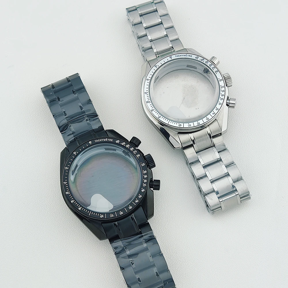 

39.7mm Watch Case vk63 Case Modified Sapphire Glass Case Stainless Steel Watch Accessories fit vk63 Movement Case