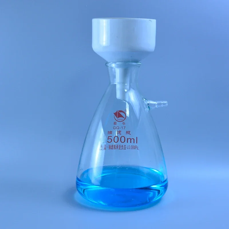 500ml suction flask+100mm buchner funnel,Filtration Buchner Funnel Kit,With Heavy Wall Glass Flask,Laboratory Chemistry