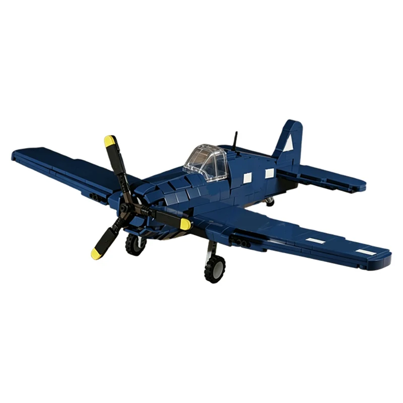 F6F-5 Hellcat Fighter-Bomber Model MOC Building Bricks War Equipment Modular Technology Gifts Holiday Assemble Children Toy Suit