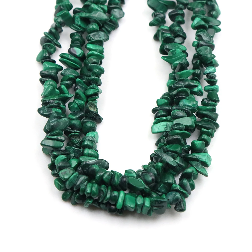 3-5mm Natural Irregular Malachite Stone Beads Gravel Chips Loose Spacer Beads Jewelry Making DIY Bracelet Necklaces Accessories