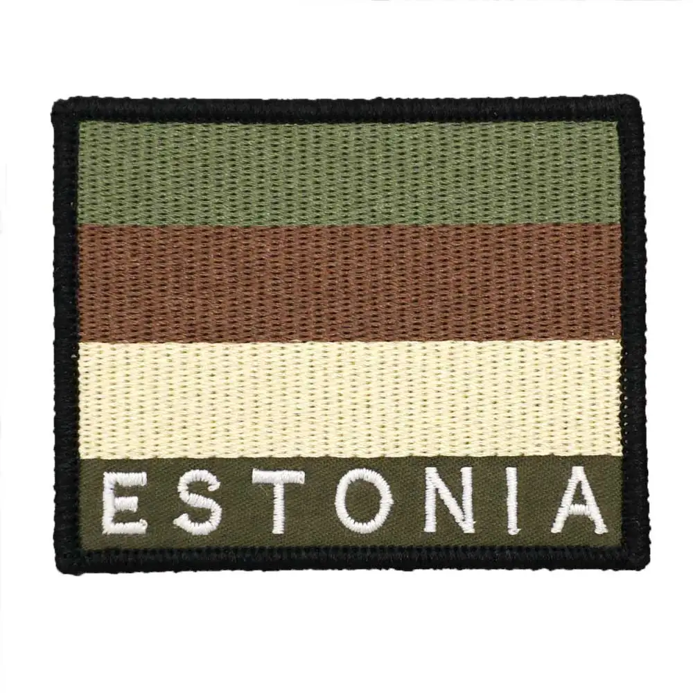 Estonia  patch   Embroidered Patch Hook & Loop Sew on Embroidery Military Badge