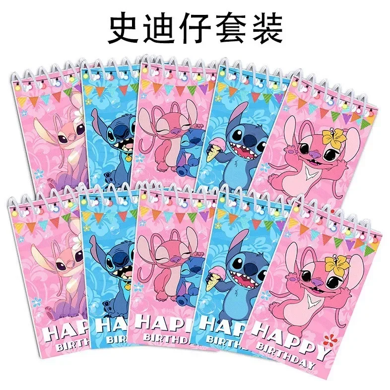 Disney Stitch & Angel Notebook Set, Cute Mini Pocket Notepad, Stationery Gift Box School Supplies for Girls, Students and Kids