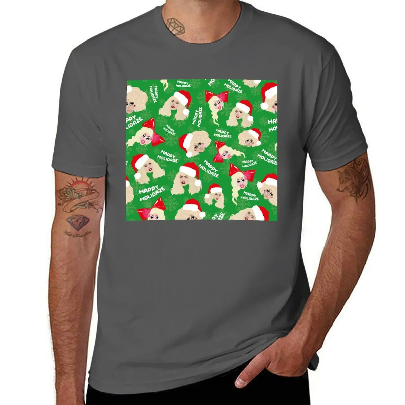 

Katya and Trixie - Happy Holidays Christmas T-Shirt oversized graphic tee anime stuff funny costumes plain mens funny t shirts