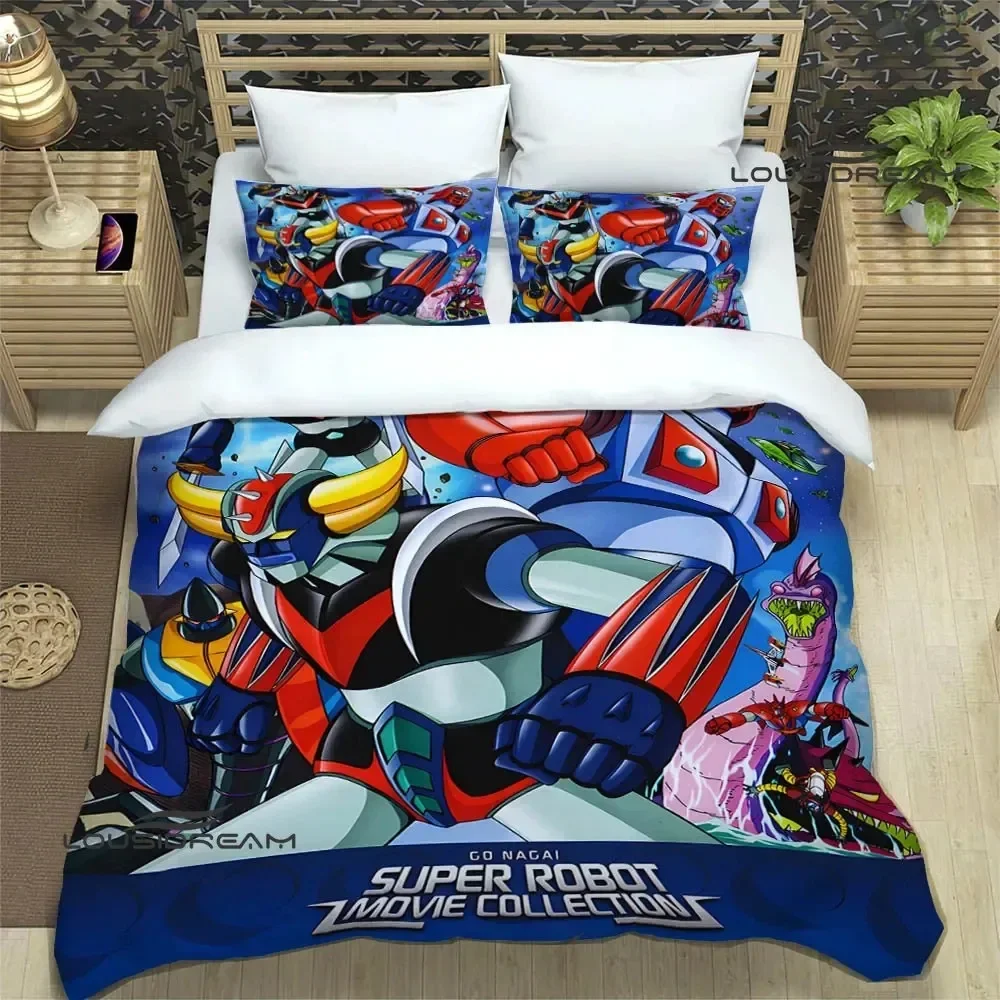 

UFO ROBO GRENDIZER GOLDORAKComfortable Duvet Quilt Cover Pillowcase Bedding Set Children Bedroom Decoration Home Textile
