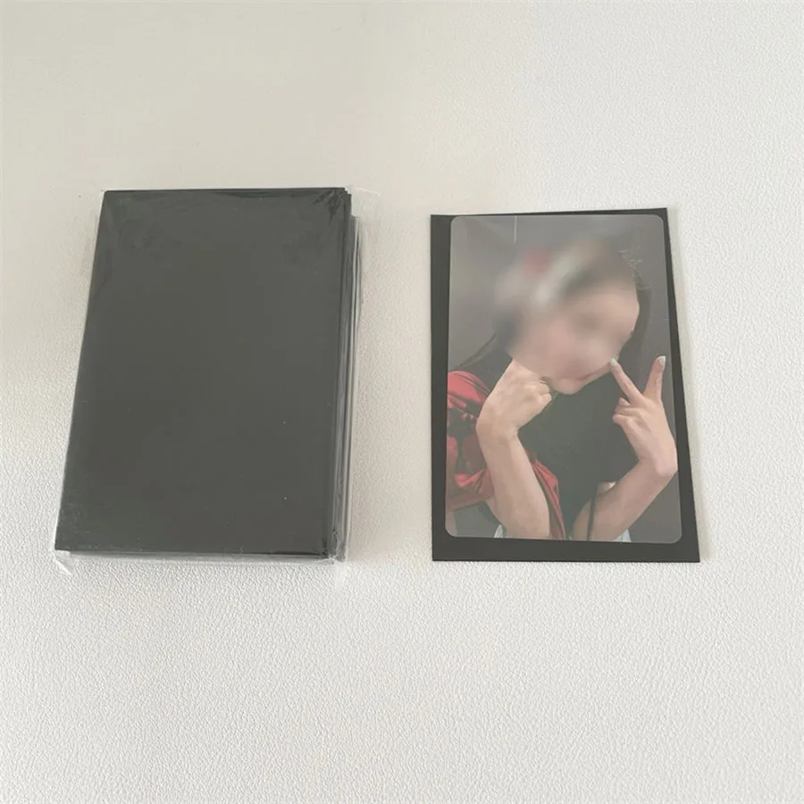 SKYSONIC 50 Stück Kpop-Kartenhüllen, 61 x 91 mm, Macaron-Farbhalter für Holo-Postkarten, Top-Load-Film, Fotokarten-Spielkarten-Schutz – Detail 4