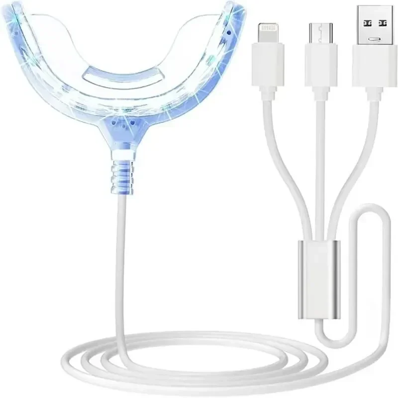 

Инструмент для отбеливания зубов с синим светом, универсальный интерфейс, портативная перезаряжаемая лампа для ухода за полостью рта с синим светом