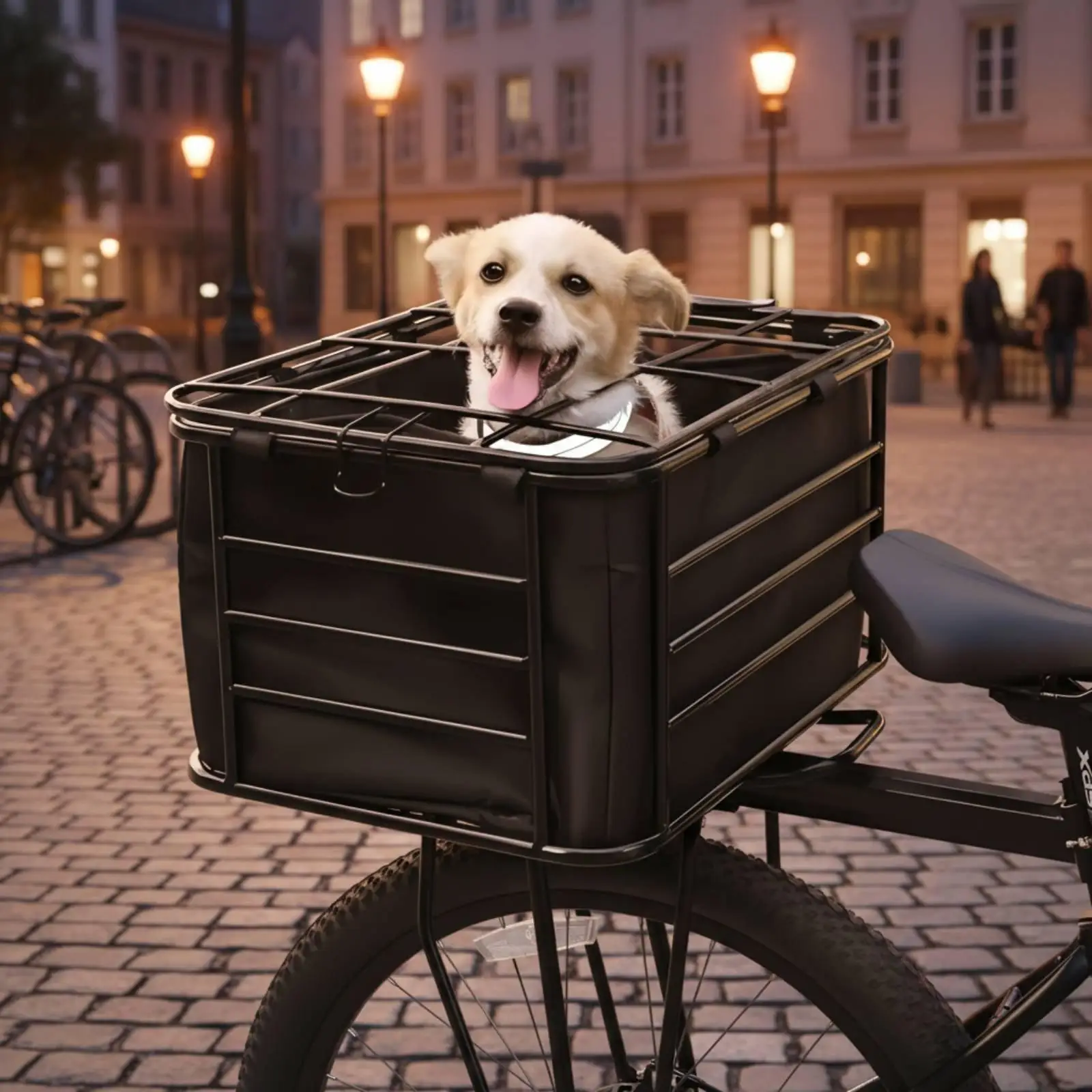 Adjustable Bike Basket High Capacity Storage Basket for Mountain Bikes Pet Transport and Riding Essentials