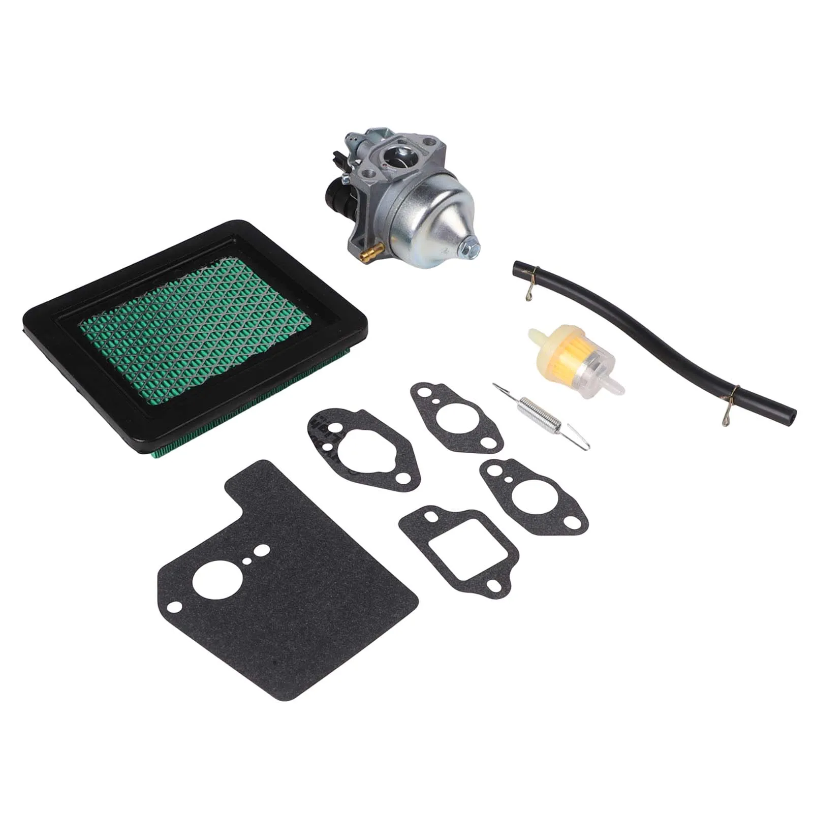 Carburetor Assembly Kit with 5 Gaskets Fuel Line Filter and Pre Cleaner Compatible with For Honda HRR216K5 K6 Lawn Mowers