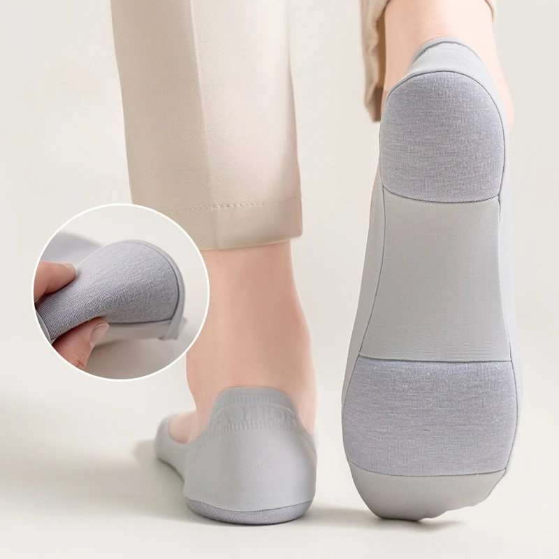 1/2/4 ペア女性ボート靴下足底筋膜炎靴インソール靴下足衝撃吸収靴底目に見えないノンスリップ靴パッド