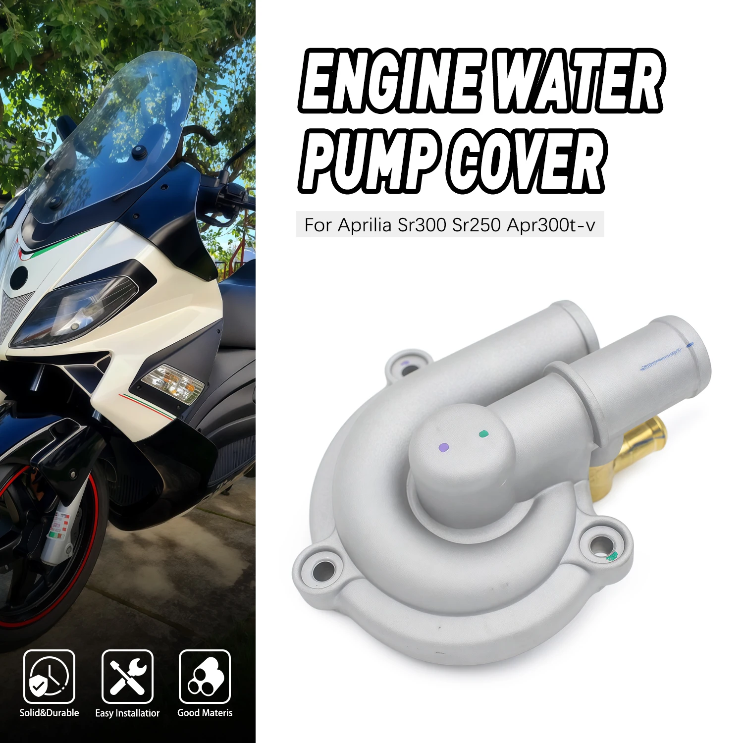 Accesorios Moto Engine Water Pump Cover Sealing Ring for Aprilia Sr300 Sr250 Apr300t-v