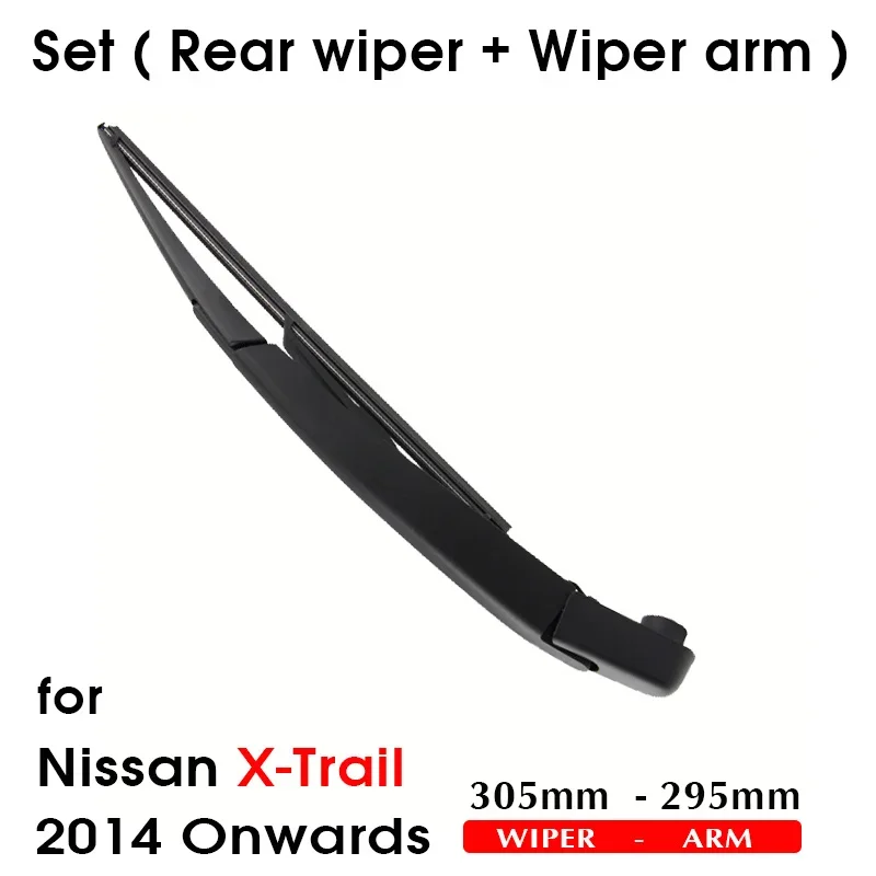 KOSOO Auto Rear Blade For Nissan X-Trail,305mm 2014 Onwards Rear Window Windshield Wiper Blades Arm,Car Styling Accessories