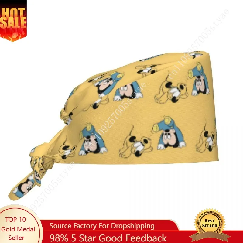 

Custom Mickey Mouse Breathable Scrub Hat Surgical Scrub Caps Unisex Nursing Hair Hats Cartoons Work Scrubs Hat Medical Surgical