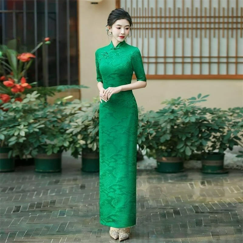 

Винтажное модное платье-ципао для вечеринок, элегантное летнее платье в стиле Харадзюку, китайское платье, костюмы для косплея, женская одежда S404